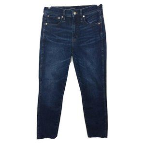 J. Crew Womens Sz 27 Skinny Cropped Raw Hem Blue